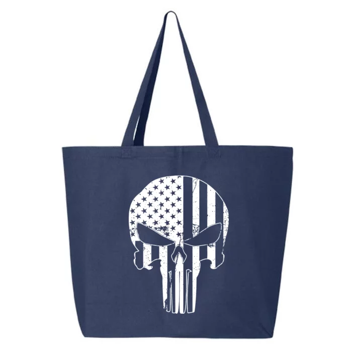 Distressed USA American Skull 25L Jumbo Tote