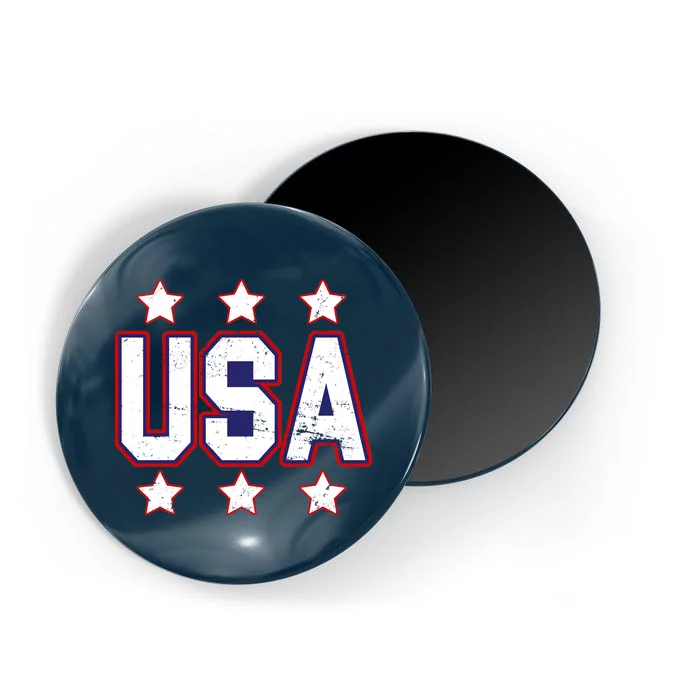 Distressed USA Patriotic Logo Magnet