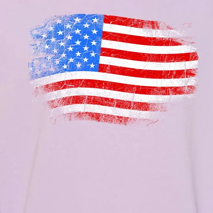 Distressed USA Waving Flag Garment-Dyed Sweatshirt