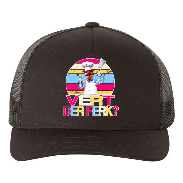 Distressed Vert Der Ferk Retro Chef Yupoong Adult 5-Panel Trucker Hat