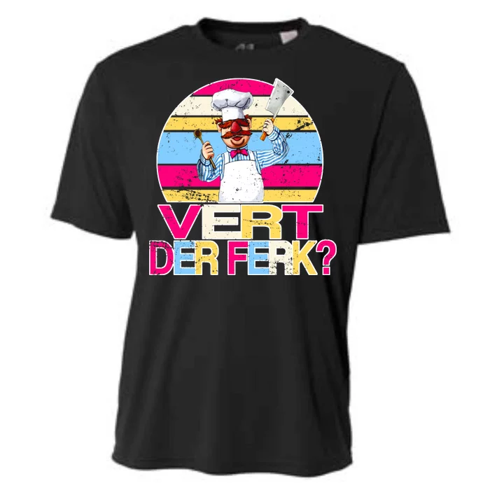 Distressed Vert Der Ferk Retro Chef Cooling Performance Crew T-Shirt