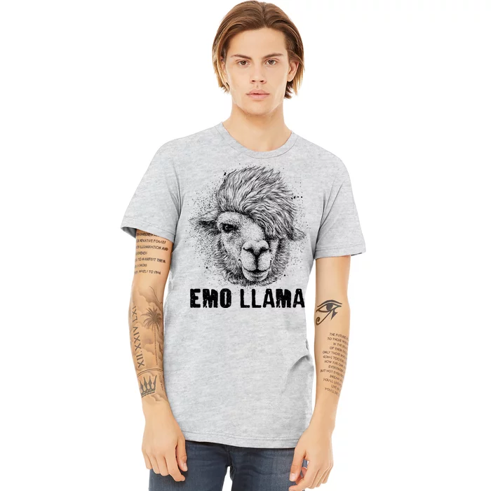 Distressed Vintage Emo Llama Alpaca Premium T-Shirt