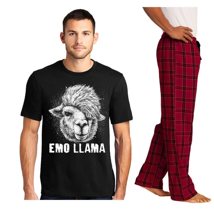 Distressed Vintage Emo Llama Alpaca Pajama Set