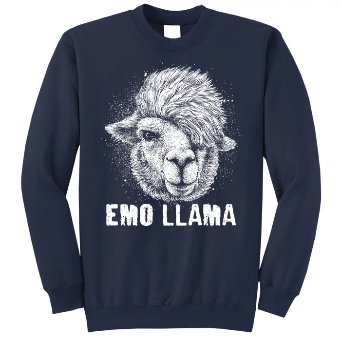 Distressed Vintage Emo Llama Alpaca Sweatshirt