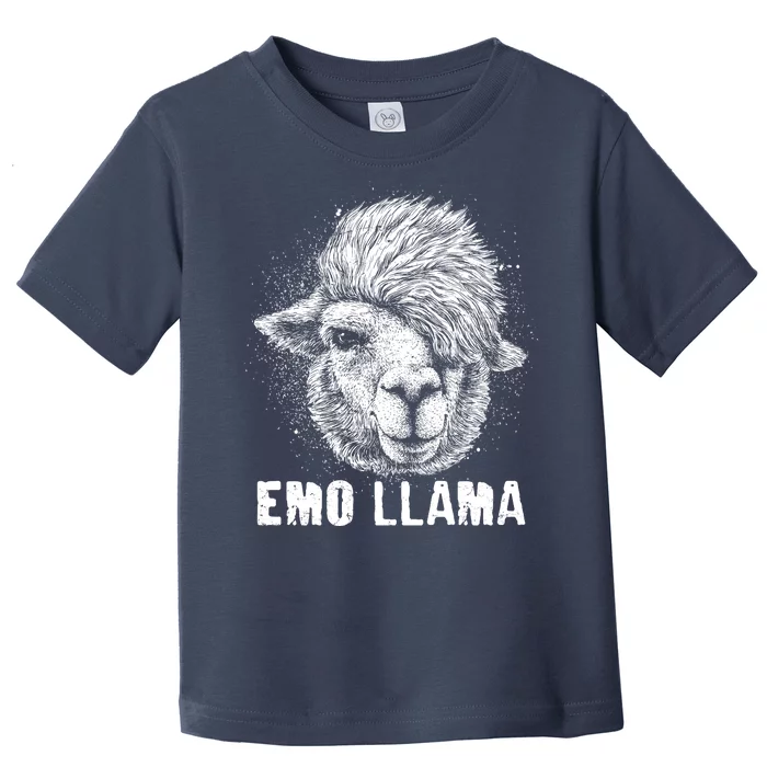 Distressed Vintage Emo Llama Alpaca Toddler T-Shirt