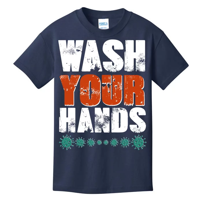 Distressed Wash Your Hands Funny Kids T-Shirt