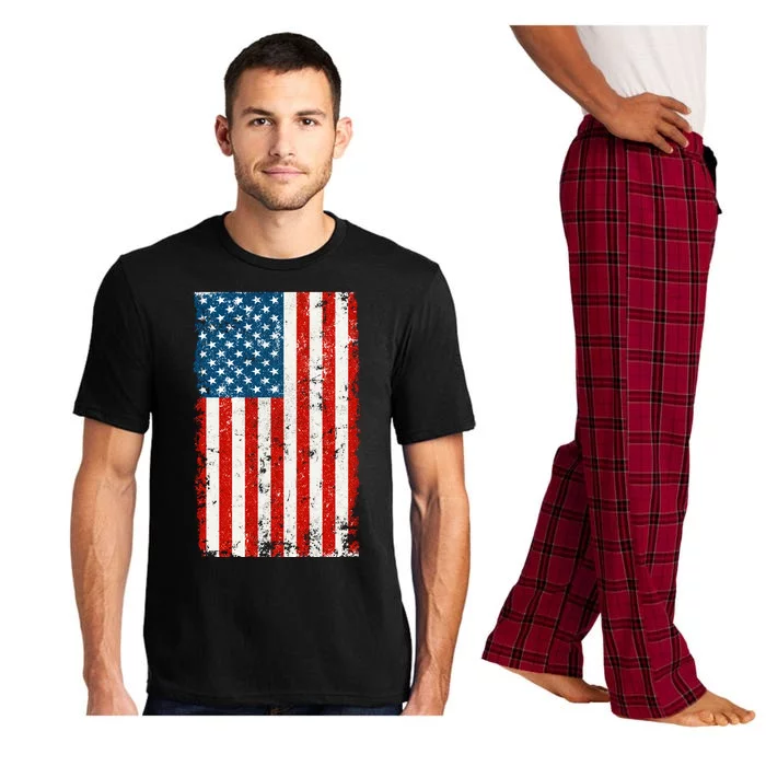 Distressed Worn USA American Flag Pajama Set