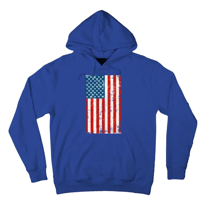 Distressed Worn USA American Flag Hoodie