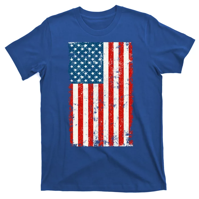 Distressed Worn USA American Flag T-Shirt