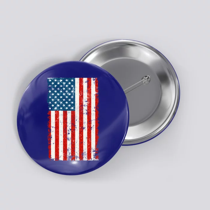 Distressed Worn USA American Flag Button