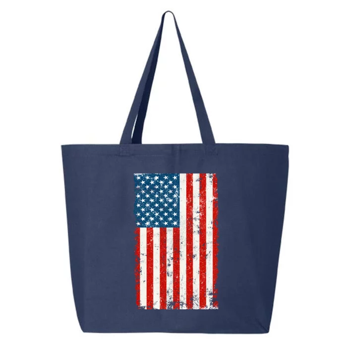 Distressed Worn USA American Flag 25L Jumbo Tote