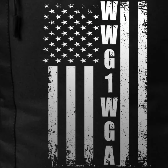 Distressed WWG1WGA US American Flag Daily Commute Backpack