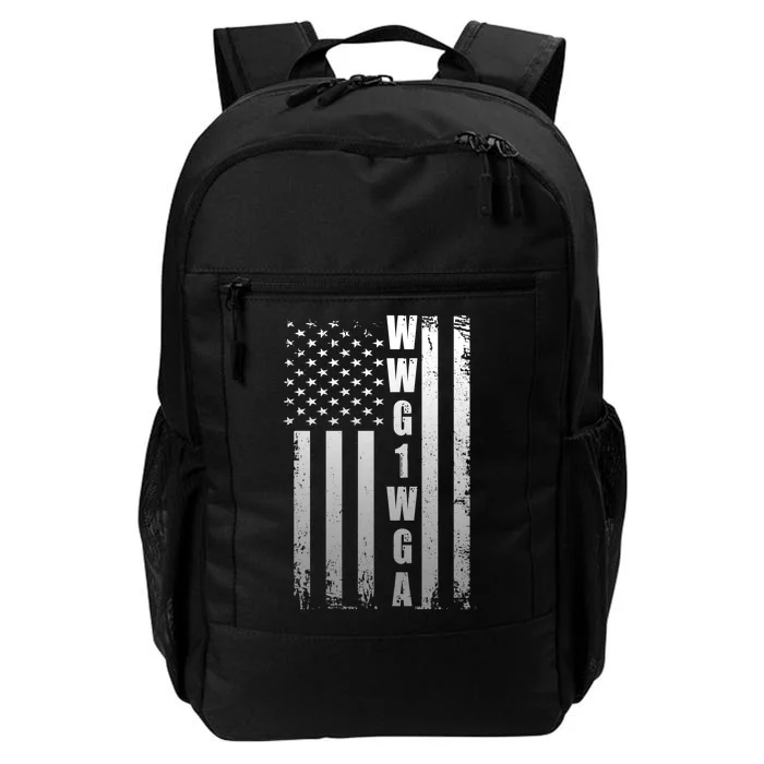 Distressed WWG1WGA US American Flag Daily Commute Backpack