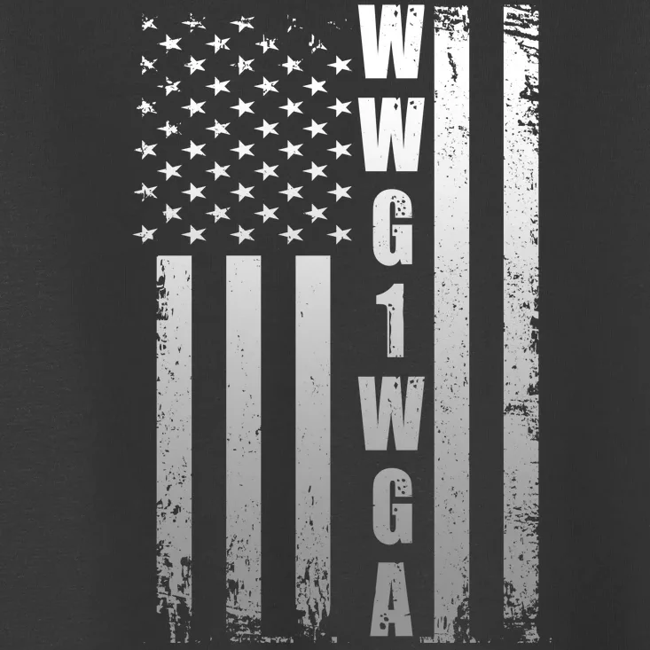 Distressed WWG1WGA US American Flag Toddler T-Shirt