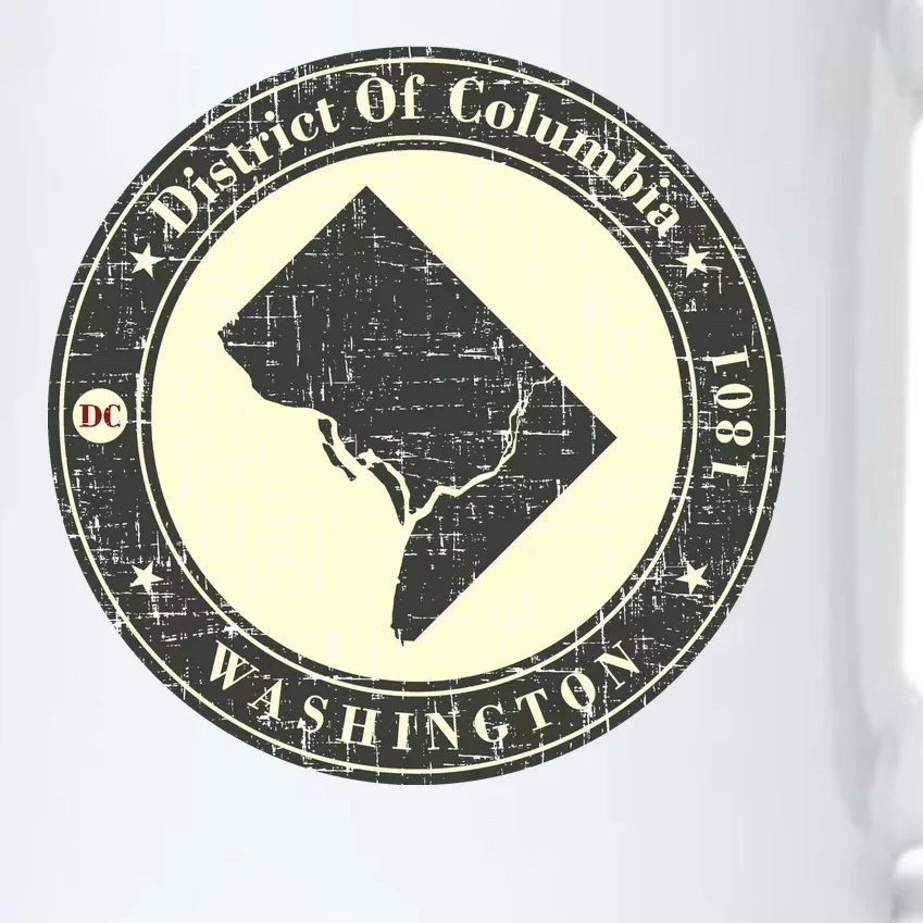 District of Columbia Washington Retro Black Color Changing Mug