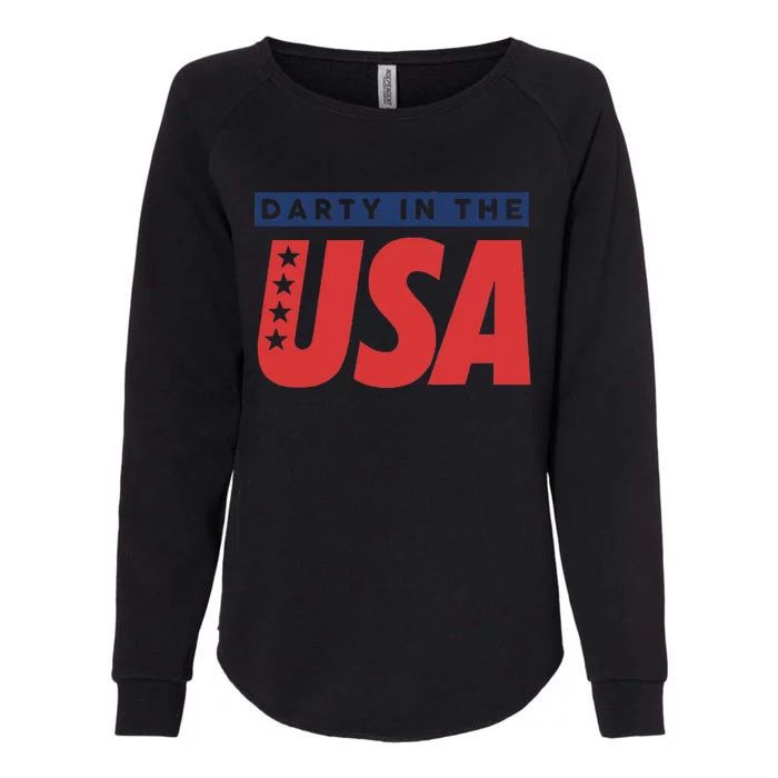 Darty In The Usa Independence Day American Womens California Wash Sweatshirt