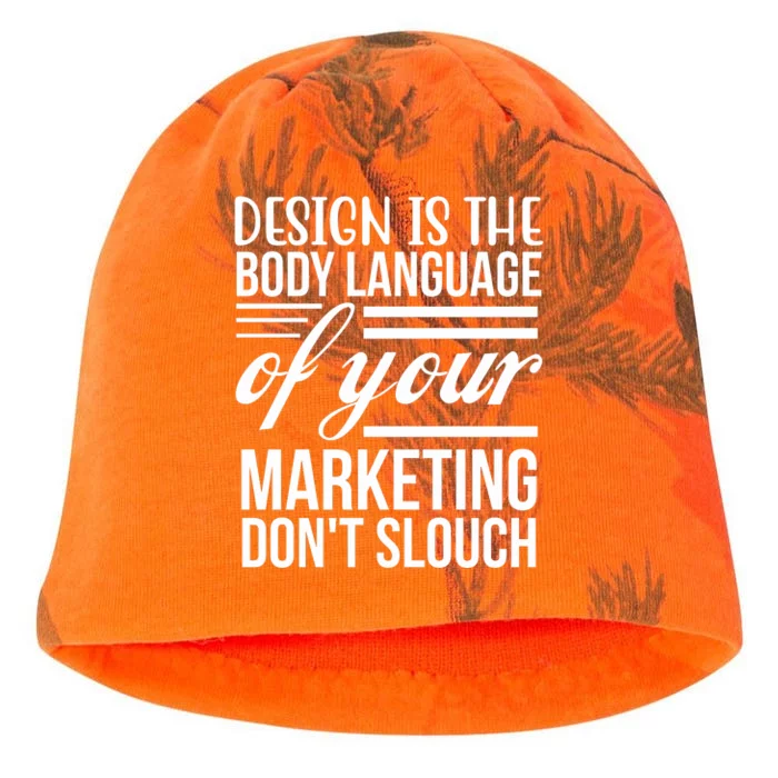 Design Is The Body Language Of Your Marketing Dont Slouch Kati - Camo Knit Beanie