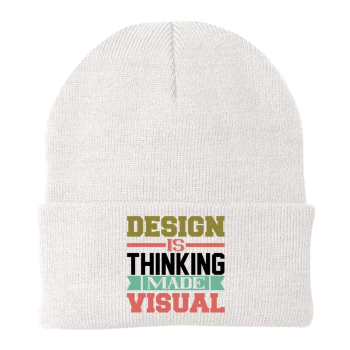 Design Is Thinking Made Visual Knit Cap Winter Beanie