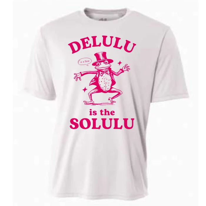 Delulu Is The Solulu Funny Delusional Cooling Performance Crew T-Shirt