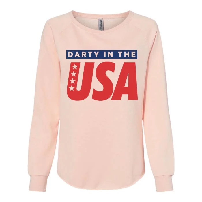 Darty In The Usa Independence Day American Womens California Wash Sweatshirt