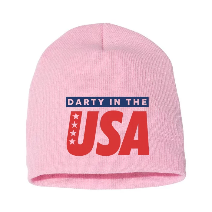 Darty In The Usa Independence Day American Short Acrylic Beanie