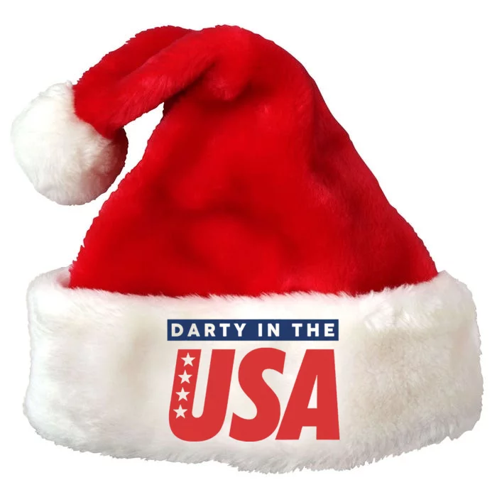 Darty In The Usa Independence Day American Premium Christmas Santa Hat