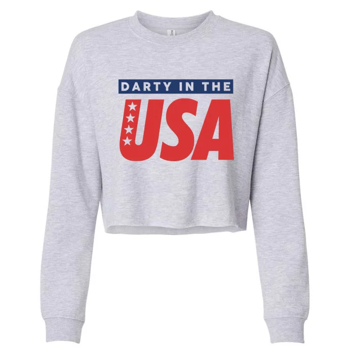 Darty In The Usa Independence Day American Cropped Pullover Crew