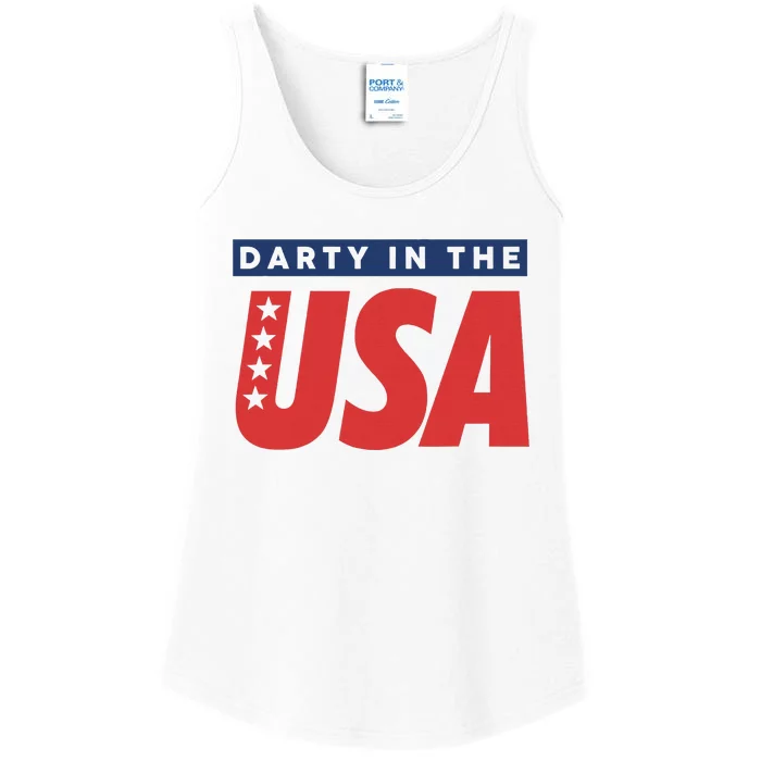 Darty In The Usa Independence Day Ladies Essential Tank