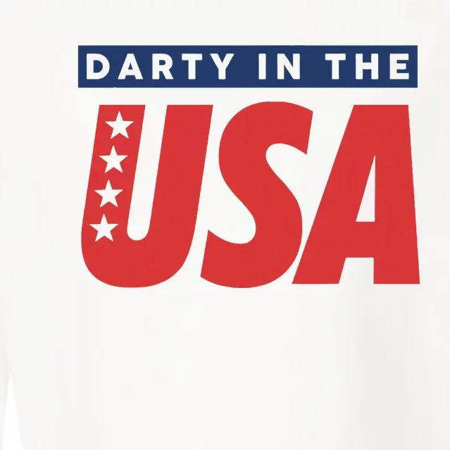 Darty In The Usa Independence Day Cropped Pullover Crew