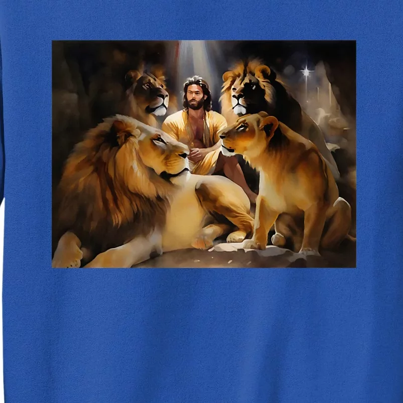 Daniel In The Lions Den Jesus And Lion Christian Bible Sweatshirt