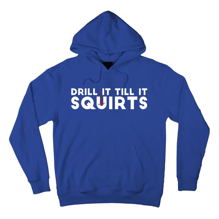 Drill It Till It Squirts Cold Ice Fishing Gift Great Gift Hoodie