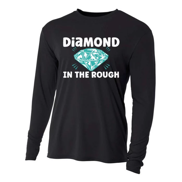 Diamond In The Rough Crystal Diamond Geologist Cooling Performance Long Sleeve Crew