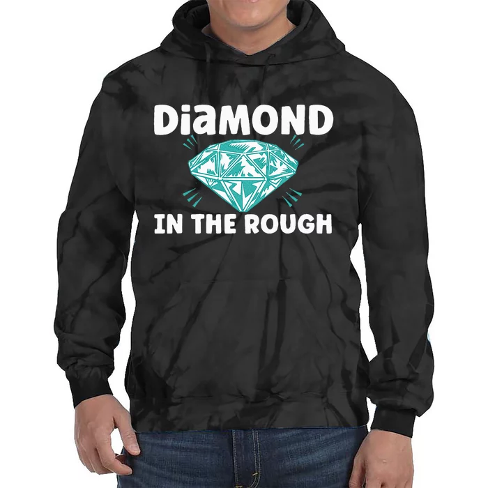 Diamond In The Rough Crystal Diamond Geologist Tie Dye Hoodie