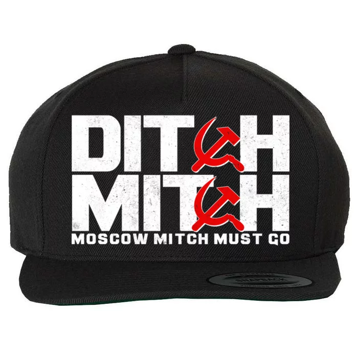 Ditch Mitch Moscow Mitch Must Go Wool Snapback Cap