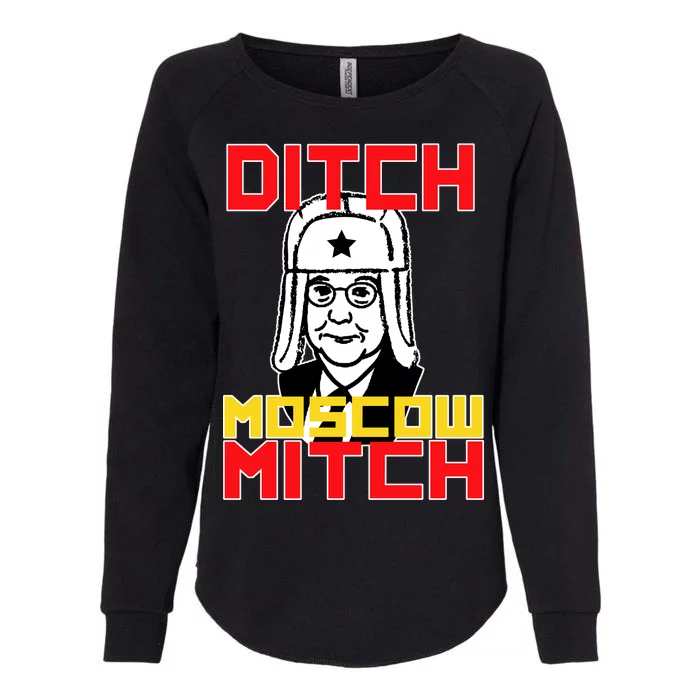 Ditch Moscow Mitch Funny Traitor Womens California Wash Sweatshirt