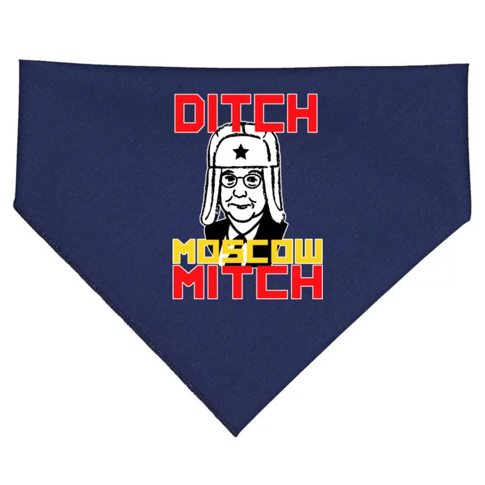 Ditch Moscow Mitch Funny Traitor USA-Made Doggie Bandana