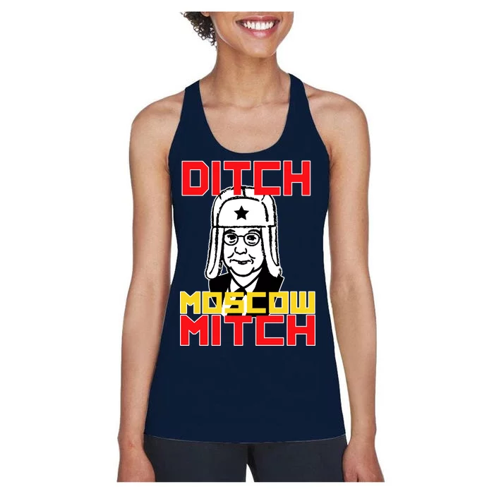 Ditch Moscow Mitch Funny Traitor Women's Racerback Tank