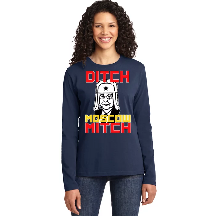 Ditch Moscow Mitch Funny Traitor Ladies Long Sleeve Shirt