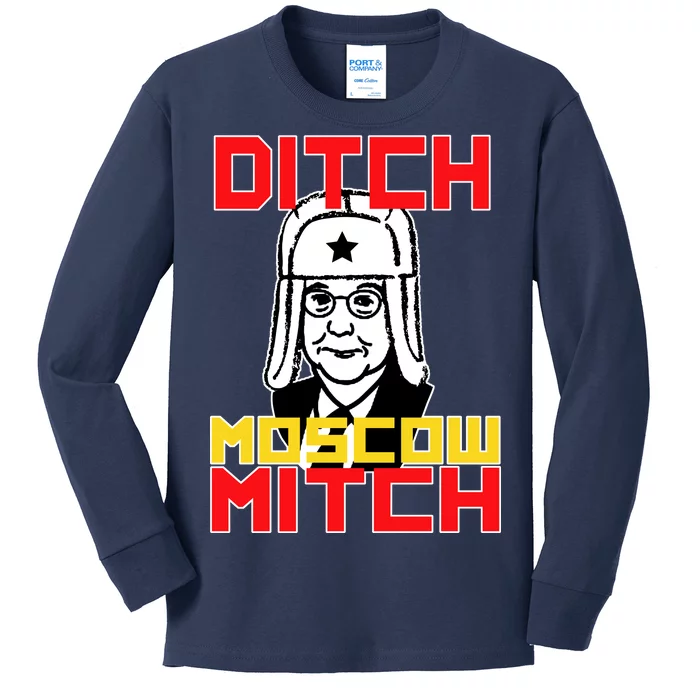 Ditch Moscow Mitch Funny Traitor Kids Long Sleeve Shirt