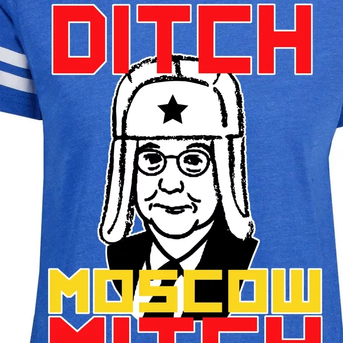 Ditch Moscow Mitch Funny Traitor Enza Ladies Jersey Football T-Shirt