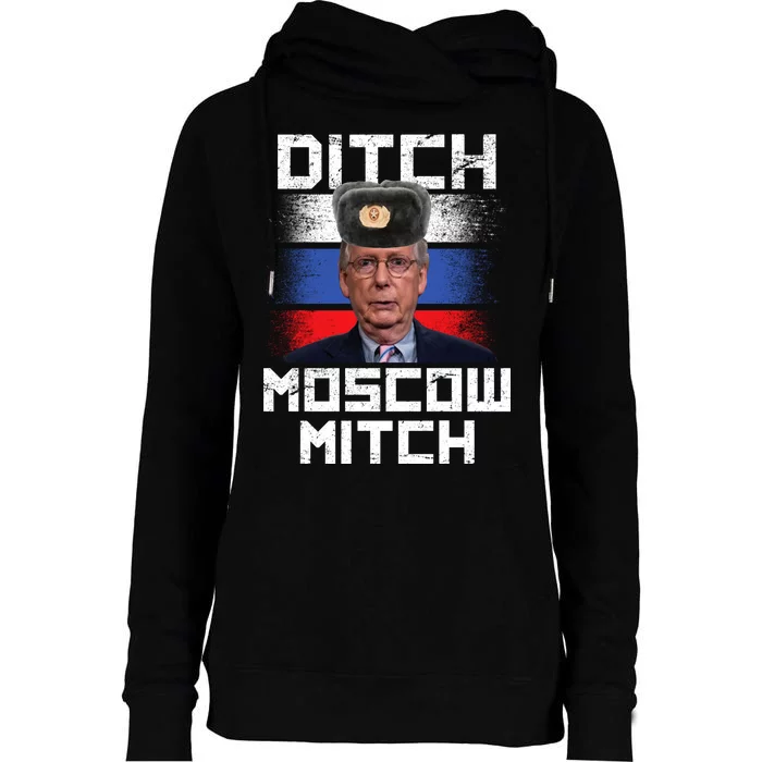 Ditch Moscow Mitch McConnell Womens Funnel Neck Pullover Hood