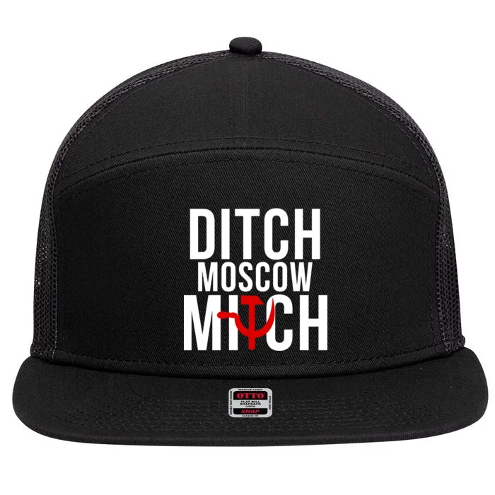 Ditch Moscow Mitch Traitor 7 Panel Mesh Trucker Snapback Hat