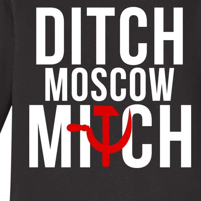 Ditch Moscow Mitch Traitor Baby Long Sleeve Bodysuit