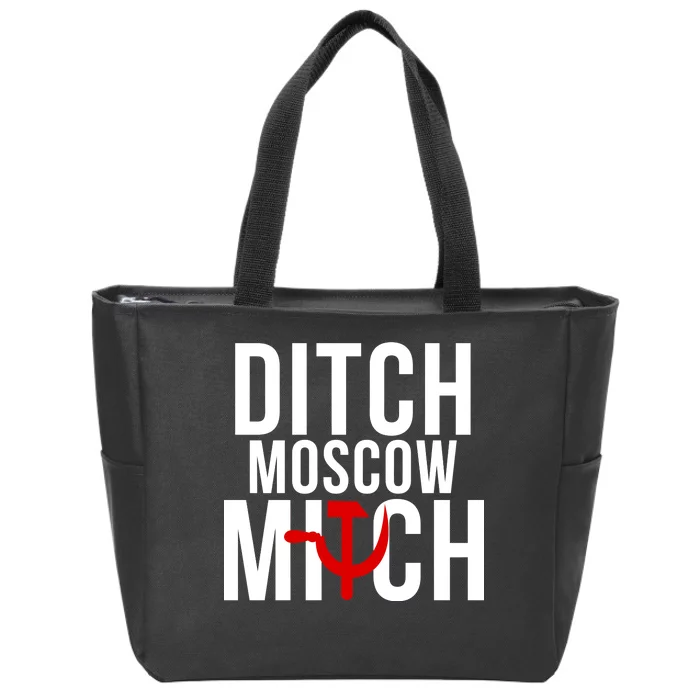 Ditch Moscow Mitch Traitor Zip Tote Bag