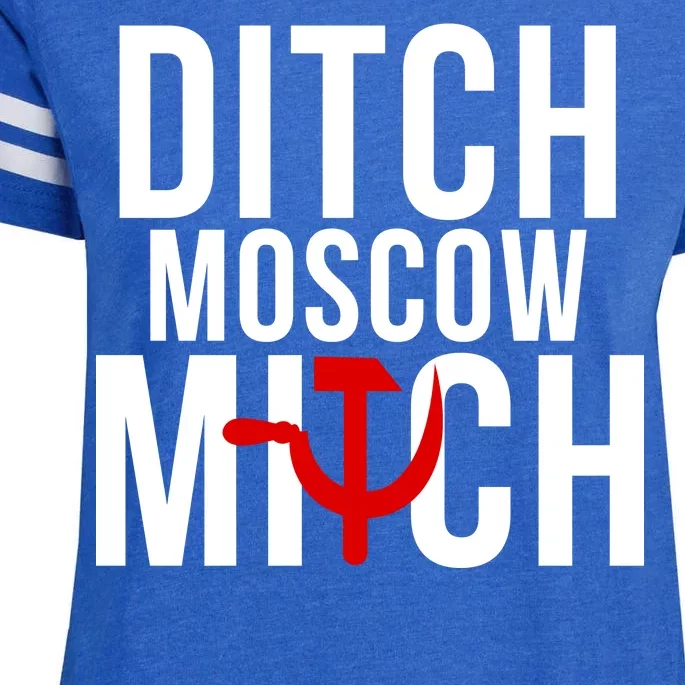 Ditch Moscow Mitch Traitor Enza Ladies Jersey Football T-Shirt