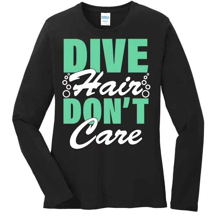 Dive Hair Don't Care Ladies Long Sleeve Shirt