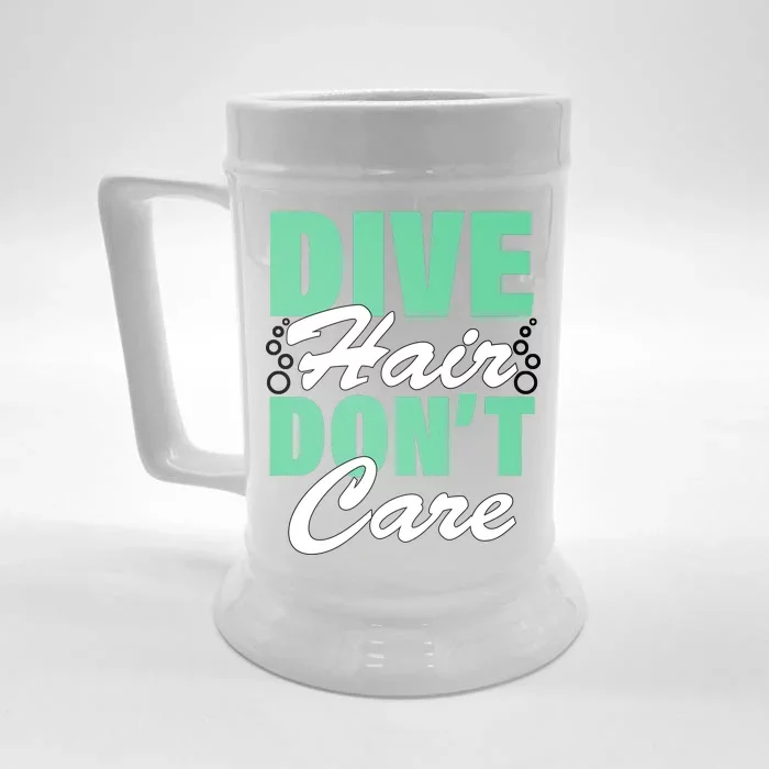 Dive Hair Don't Care Front & Back Beer Stein