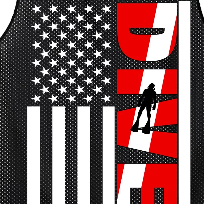 Diver American Flag Mesh Reversible Basketball Jersey Tank