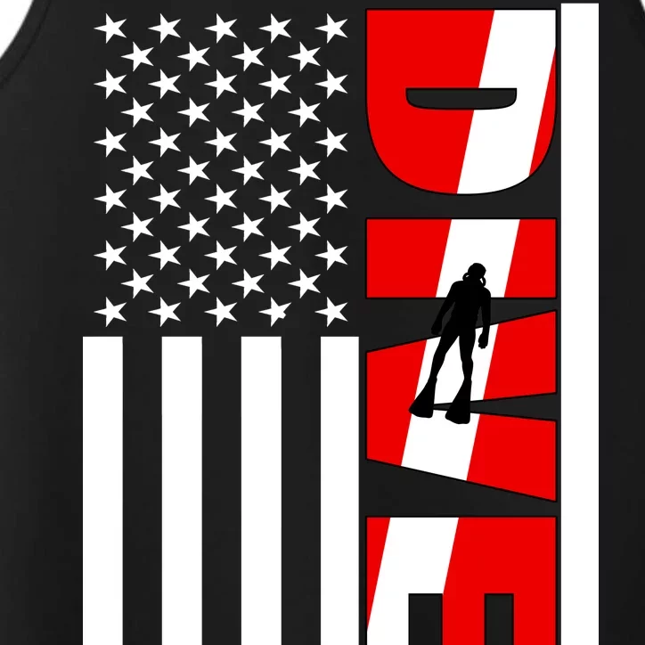 Diver American Flag Performance Tank