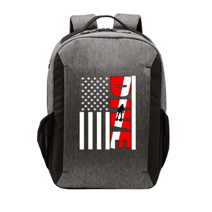 Diver American Flag Vector Backpack